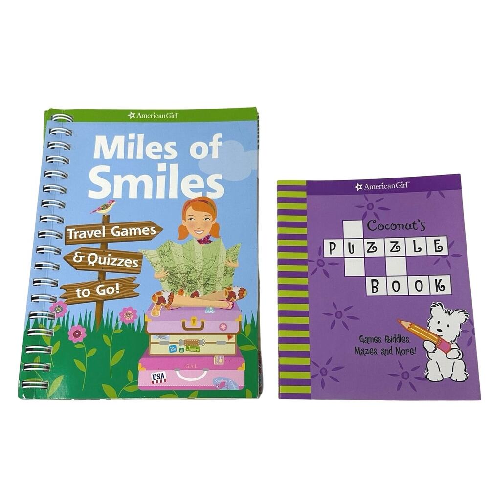 NWT American Girl Miles of Smiles & Coconut’s Puzzle Book